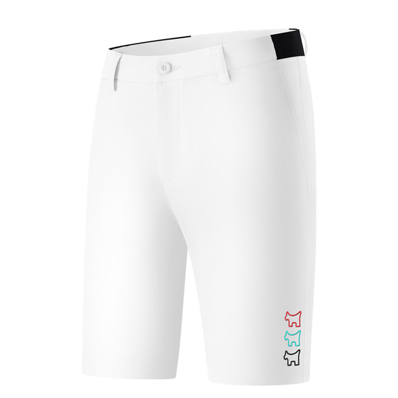 高尔夫男装短裤夏薄款速干透气弹力舒适刺绣运动休闲直筒五分裤子