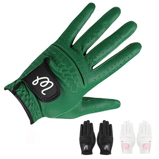 女士高尔夫手套双手PU皮拼接golf glove秋冬防滑耐磨ma手指套
