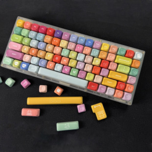 KKX外设小熊软糖糖果键帽MOA高度热升华机械键盘分裂空格7U配列