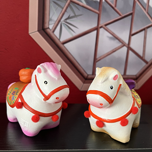 天津泥人张 小福马摆件博物馆文创马年吉祥物新年本命年生日礼物