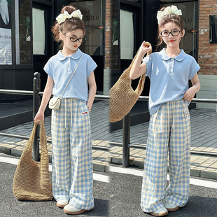 女童套装夏季2026新款儿童洋气短袖T恤女孩夏装纯棉类今年流行潮
