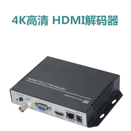 H.265 4K高清 HDMI解码器 VGA CVBS 输出 网络视频显示 无人机