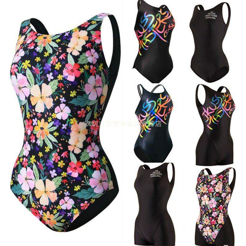 JKUSS韩国代购正品速干游泳衣半专业平角泳衣低开叉三角保守泳衣