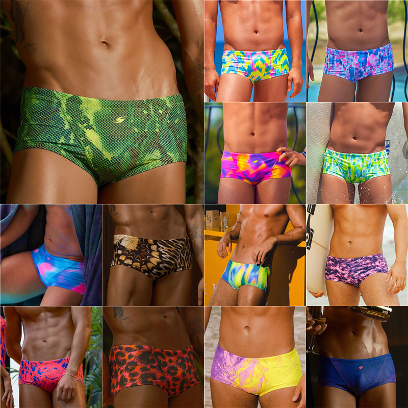 SENTI韩国正品代购性感闷骚游泳裤专业训练竞技速干时尚短平角裤