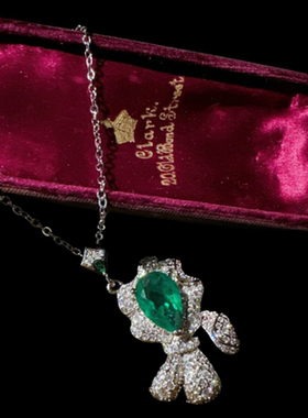 雾色妖姬手捧花宝石项链 富婆的快乐镀18K金帕拉水滴花束锆石耳环