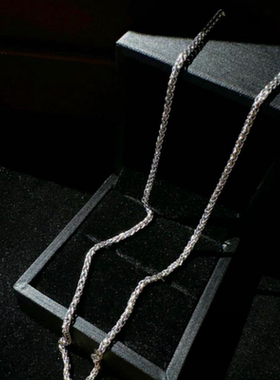 很好搭的蛇骨链 星河环绕 素链 镀18K金 麦穗颈链 叠戴项链 钛钢