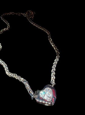 珠宝 矜贵光晕马眼闪钻不规则宝石项链 宴会高定梅花切爆闪钻耳环