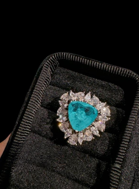 猎豹意大利海蓝宝石水滴项链奢华