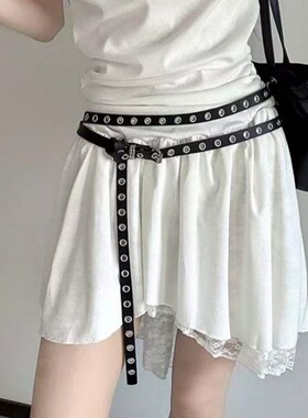 韩系ins腰带细皮带新款辣妹气质腰链双圈任意打结连衣裙子配饰