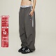 DDD美式 新款 休闲运动裤 SMILE 三杠褶皱束腿宽松阔腿jazz街舞长裤