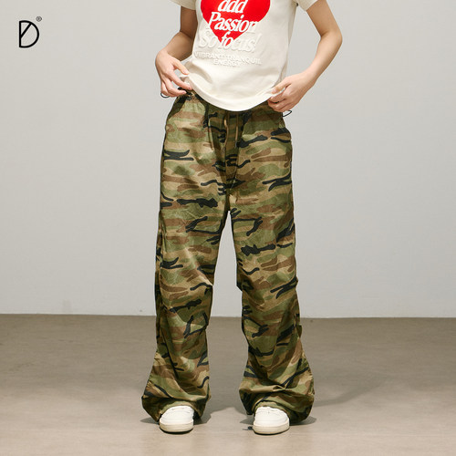 SMILE DDD迷彩轻装裤夏季轻薄运动速干美式宽松街舞爵士舞伞兵裤