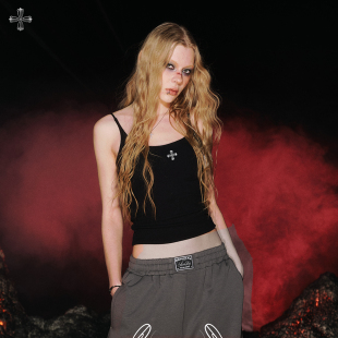 螺纹细肩带背心女弹力修身 细肩吊带 运动跳舞内搭 DDD SMILE