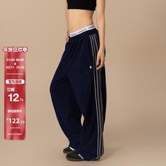 SMILEDDD三条杠运动卫裤夏季轻薄透气宽松垂感运动辣妹爵士舞长裤