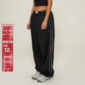 DDD网眼长裤 小个子直筒束脚大码 嘻哈hiphop街舞美式 SMILE 运动裤