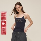 嘻哈背心复古休闲辣妹显瘦外穿字母印花无袖 SMILE DDD美式 吊带女