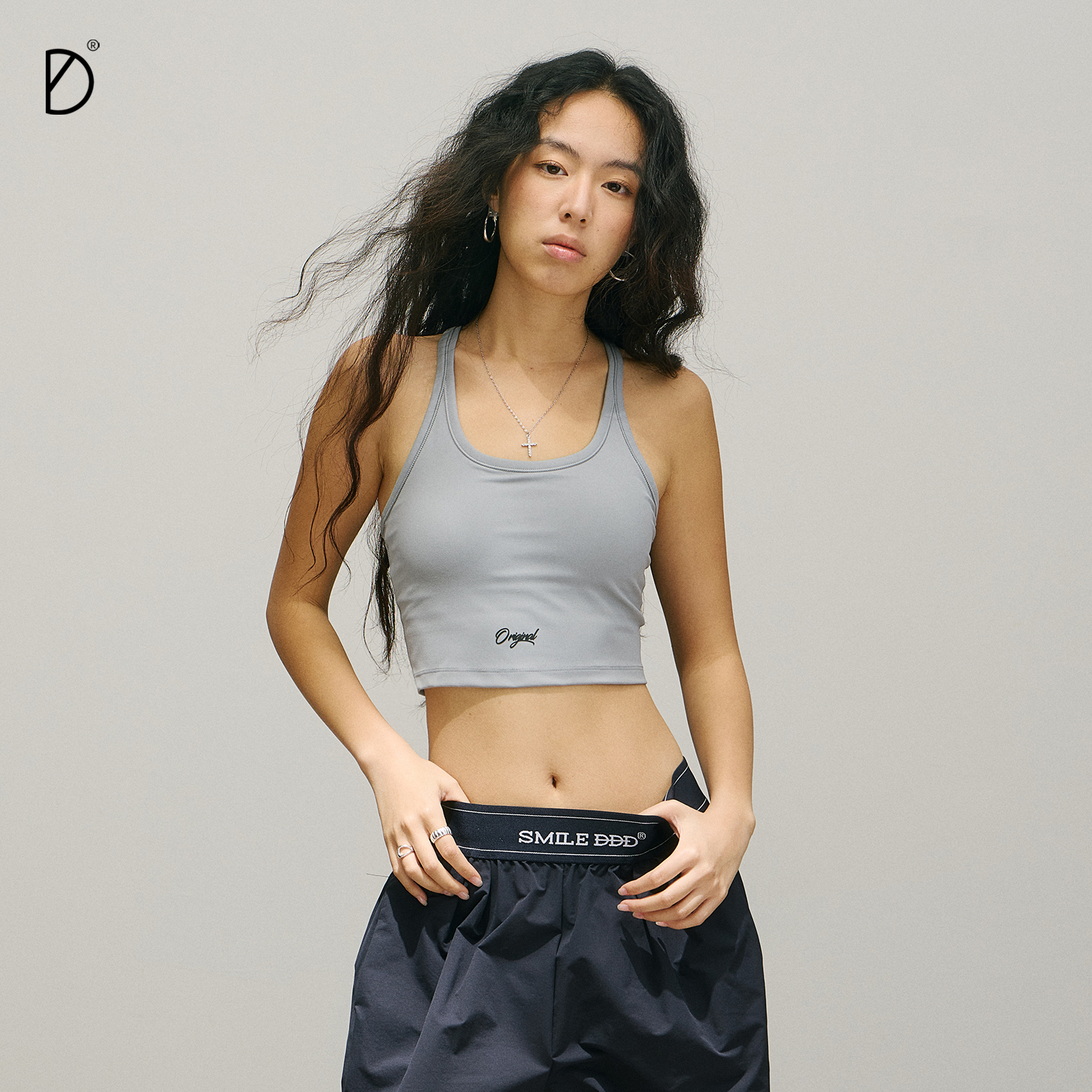 工字背心罗纹运动圆领背心吊带