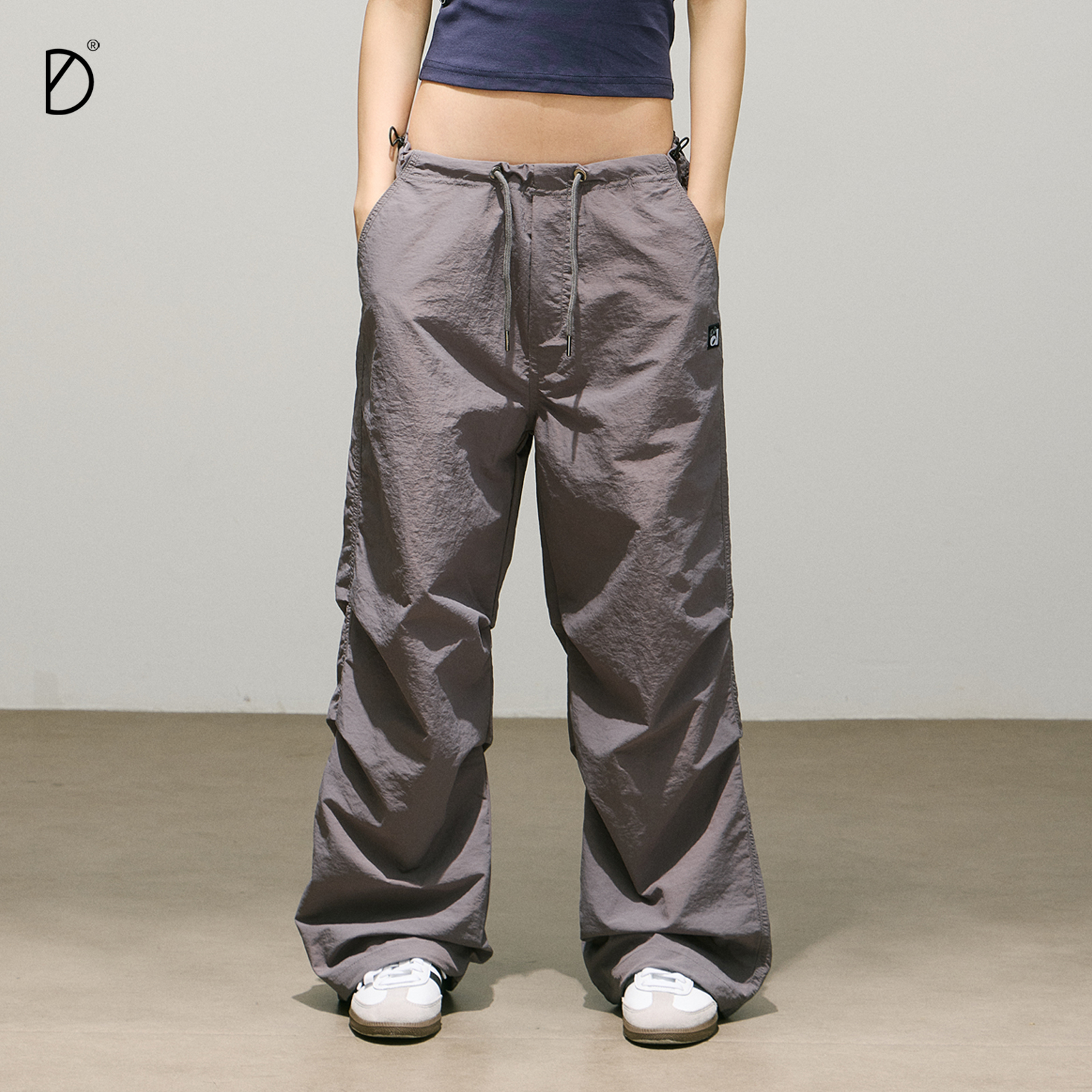 美式街头低腰梭织降落伞裤