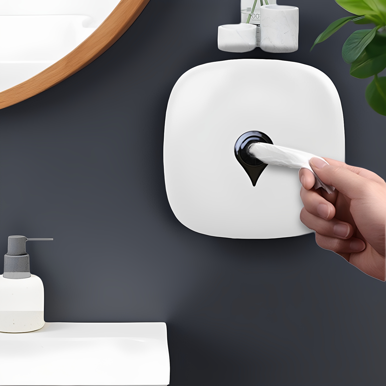 迈点小型中心抽卫生纸巾架小卷筒卫生纸公厕节约专用手纸盒免打孔