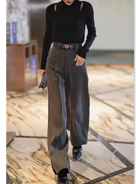 今年流行特惠66902大爱美依缘2025秋季新款洋气高腰阔腿长裤