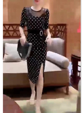 今年流行特惠88350大爱美依缘2025春季新款时尚波点连衣裙