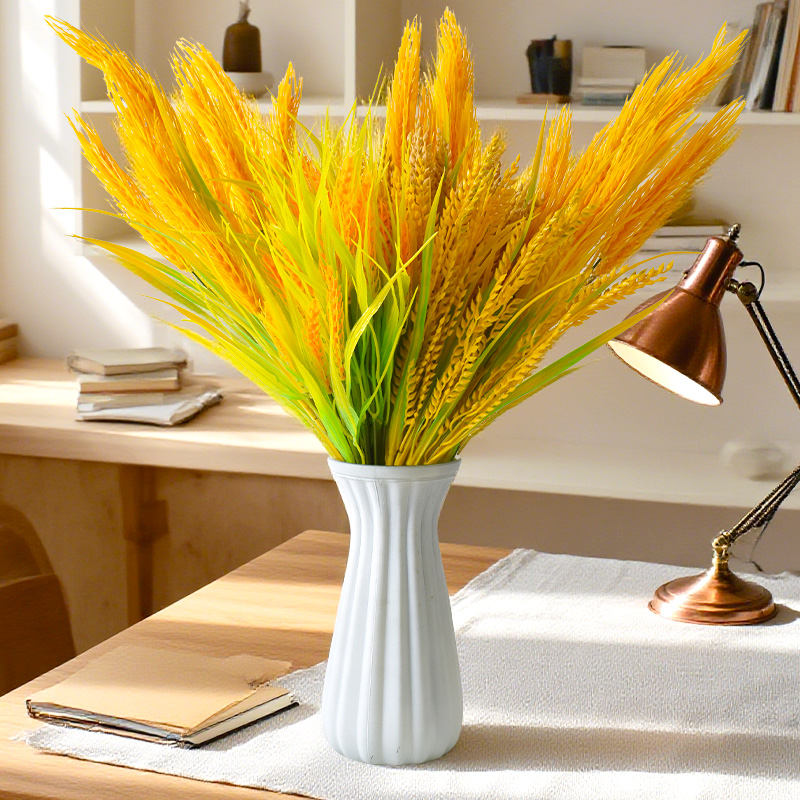 仿真水稻稻穗塑料金黄色假花稻谷丰收舞台装饰布景舞蹈表演出道具