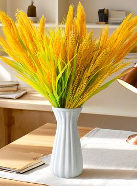 仿真水稻稻穗塑料金黄色假花稻谷丰收舞台装饰布景舞蹈表演出道具