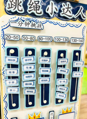 幼儿园环创主题墙成品跳绳游戏区角区域材料投放材料教室走廊装饰