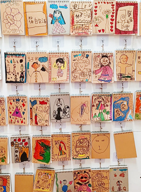 幼儿园环创diy自主游戏观察记录表征本a5一对一倾听墙绘画牛皮本