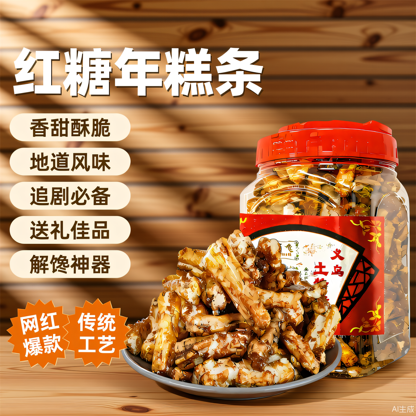 正宗红糖年糕罐装脏脏糕网红休闲零食营养酥脆滋补养生浙江土特产