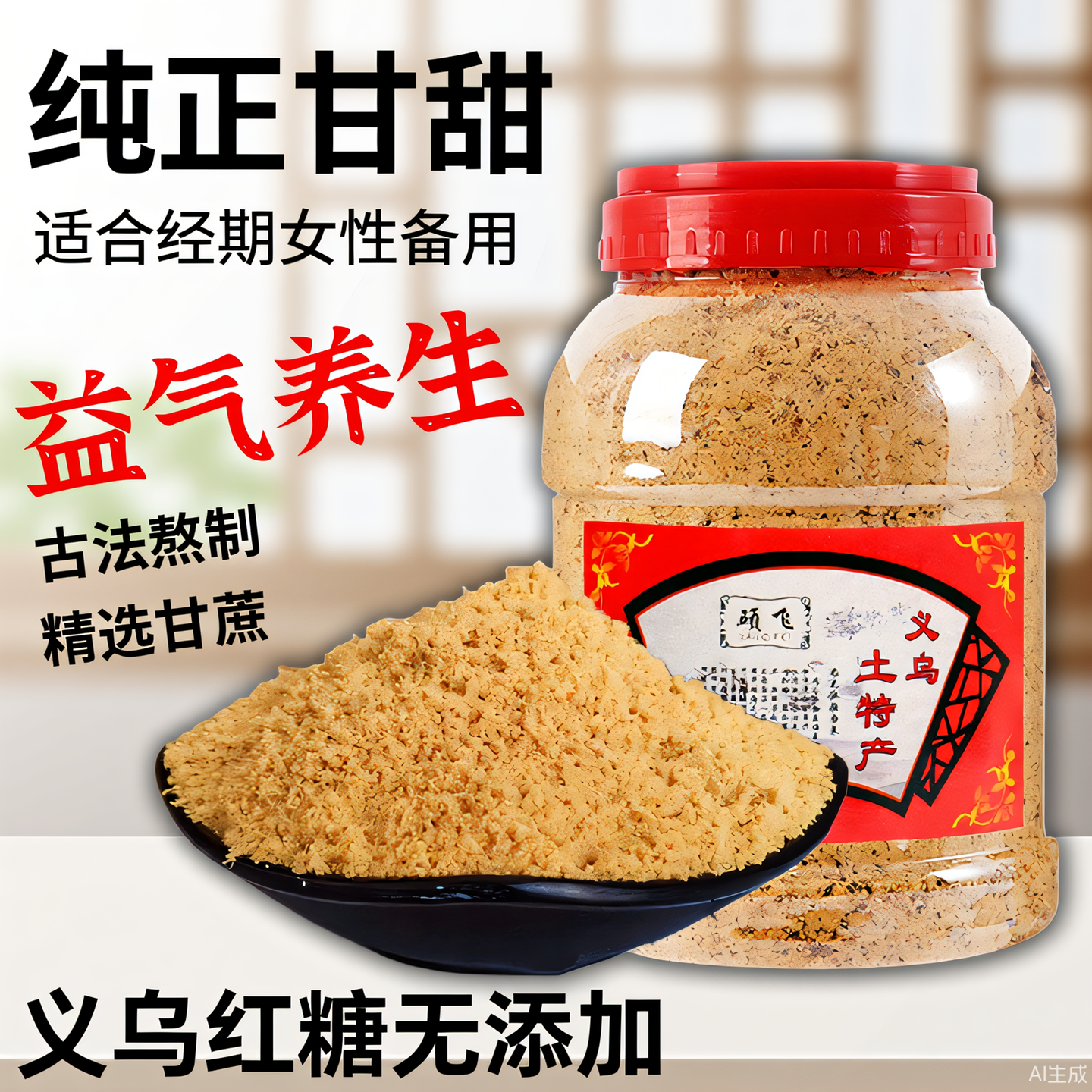 正宗甘蔗红糖土特产桶装现榨甘蔗