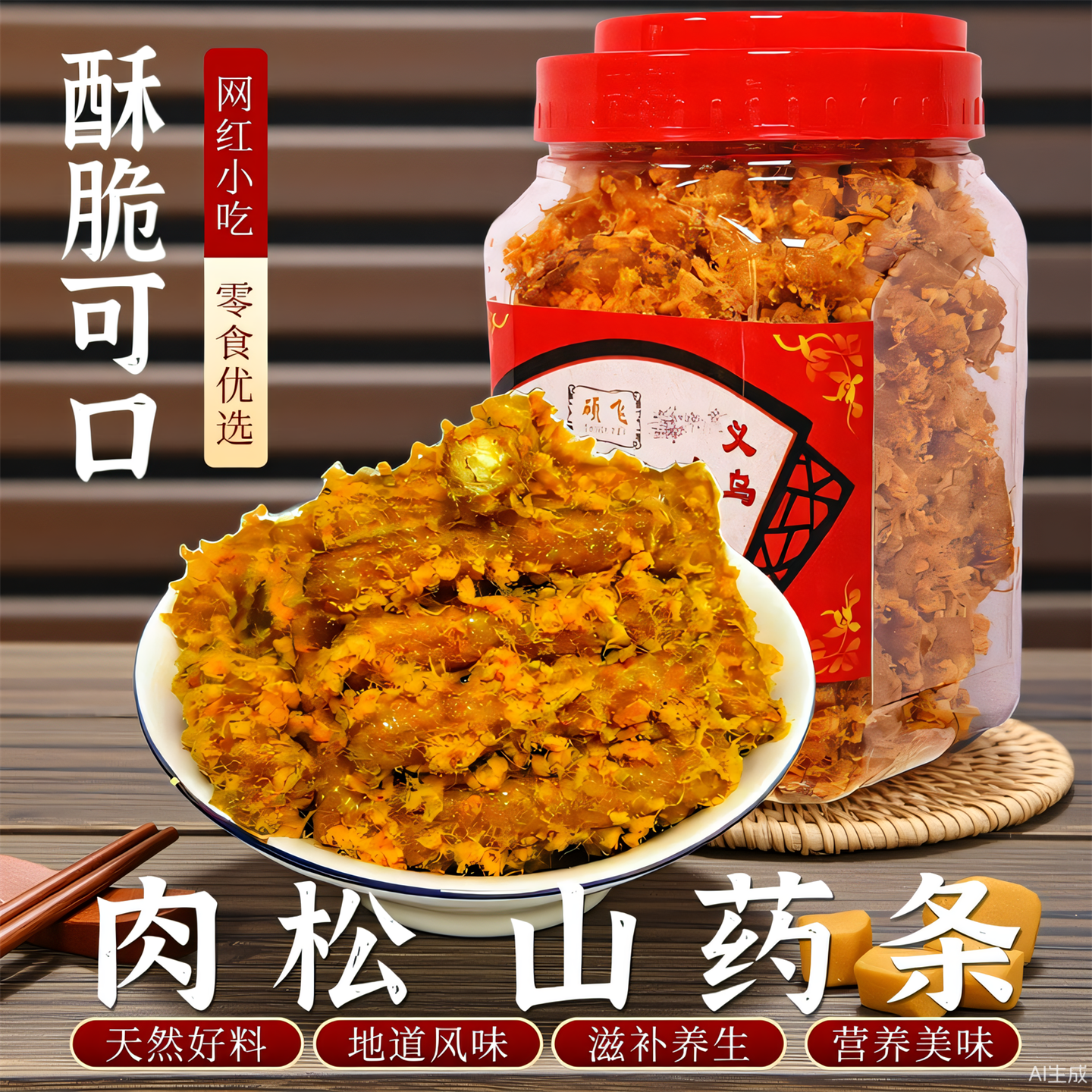 硕飞肉松山药红糖零食特产罐装网红休闲美食义乌特产特色小吃食品