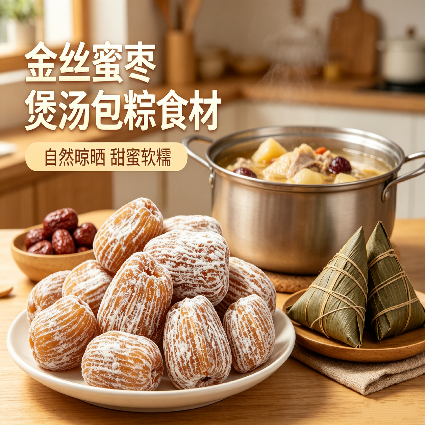 新货金丝大蜜枣包粽子煲汤无核带核正宗山西特产老式散装干枣商用