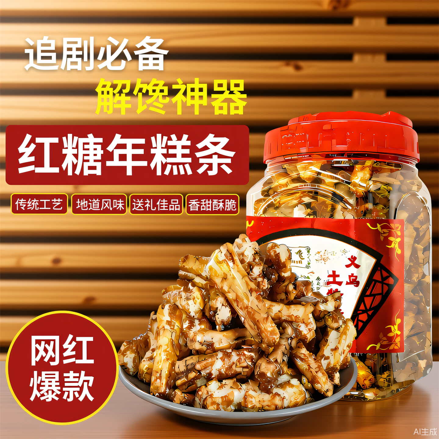 正宗红糖年糕罐装脏脏糕网红休闲零食营养酥脆滋补养生浙江土特产