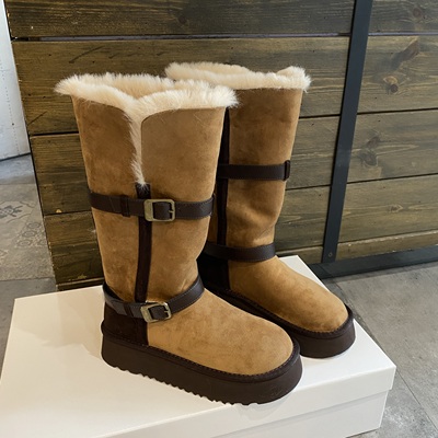 高筒雪地靴女冬季加绒加厚长筒靴子