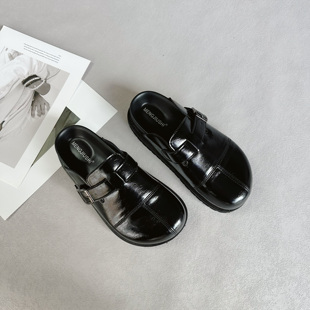 勃肯凉拖鞋 包头半拖鞋 百搭厚底一脚蹬女鞋 时尚 女外穿2025春夏新款