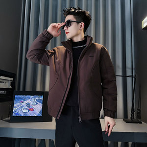 CF144-P138控178社会小伙店主风棉衣外套潮流棉服男酒红