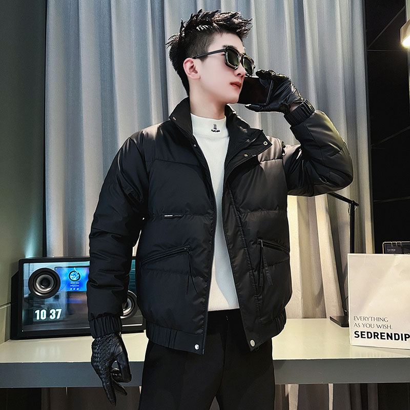 CF102-P138控178社会小伙店主风立领棉衣外套潮流棉服男白色1,男装棉衣,电商A343