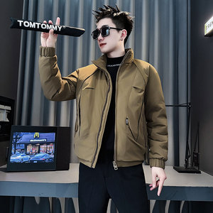 CF154-P138 控178 社会小伙点店主风棉衣外套潮流棉服男棉袄 黑图片