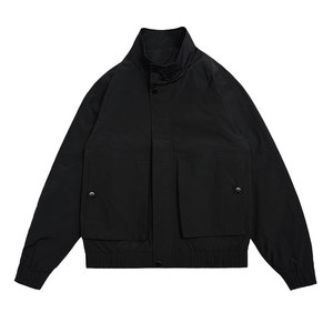 JK187-P98 控138 春季新款社会小伙潮店主风夹克男外套黑1图片