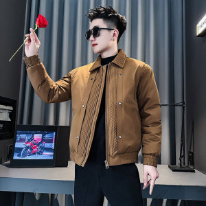 CF155-P138控178社会小伙点店主风棉衣外套潮流棉服男棉袄卡其,晚儿子穿搭小个子155图片