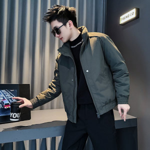 CF141-P138 控178 社会小伙店主风棉衣外套潮流棉服男 绿1图片
