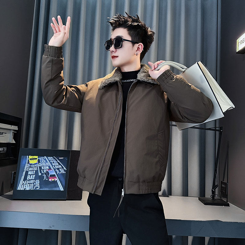 CF136-P138控178社会小伙店主风棉衣外套潮流棉服男黄,男装棉衣,电商A343