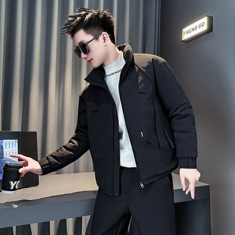 CF154-P138控178社会小伙点店主风棉衣外套潮流棉服男棉袄黑，男装棉衣，电商A343