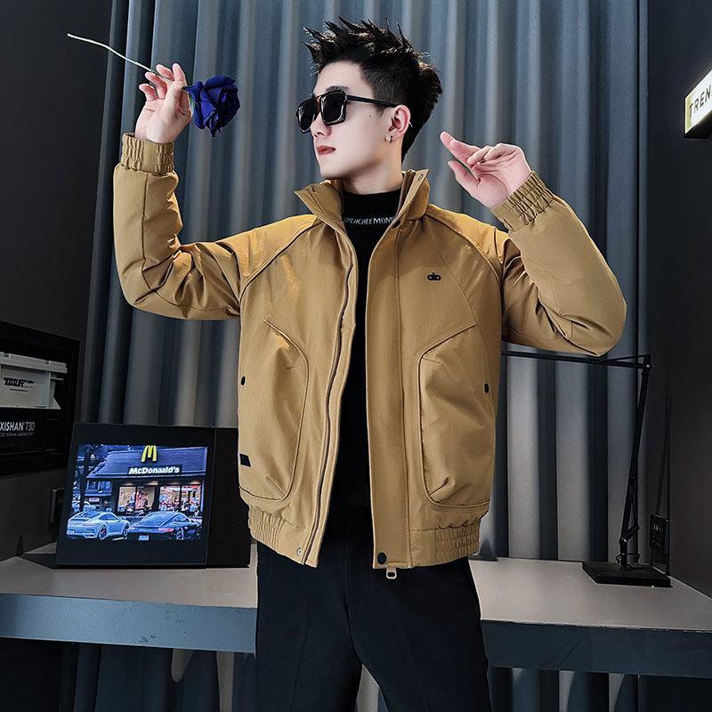 CF149-P138控178社会小伙店主风棉衣外套潮流棉服男棉袄黑,男装棉衣,电商A343