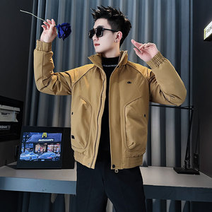 CF149-P138 控178 社会小伙店主风棉衣外套潮流棉服男棉袄 黑图片