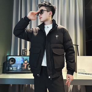 CF98-P138 控178 社会小伙立领棉衣外套潮流棉服男 绿1图片