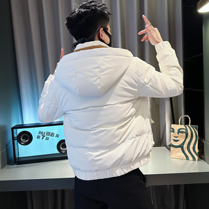 CF75-P138 控178 社会小伙ins连帽衣外套修身服男 白3图片