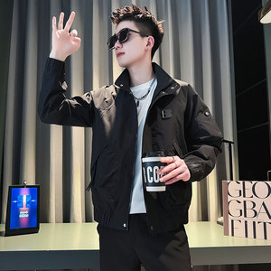 JK153-P98 控138  春季新款社会小伙潮夹克男外套 卡其1图片