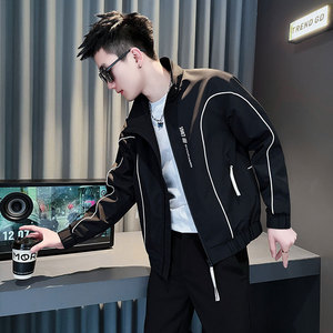 JK204-P98 控138 春季新款社会小伙潮店主风夹克男外套 黑1图片