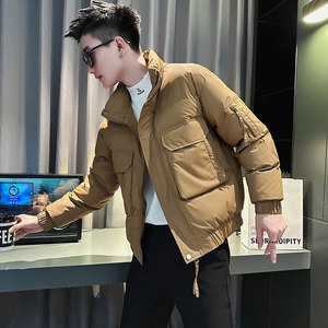CF95-P138 控178 社会小伙立领棉衣外套潮流棉服男 绿2图片